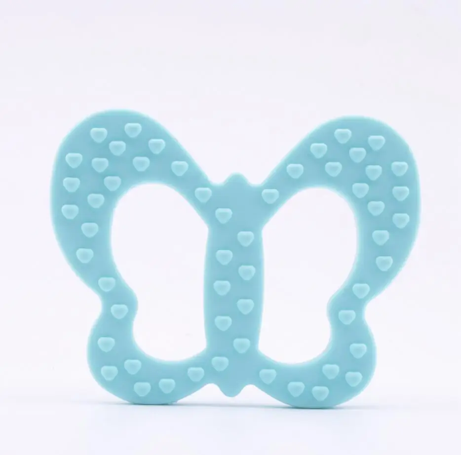 blue Let's Make Baby Teeether Силиконовая Бабочка соска ручной работы зажим для прорезывания зубов ожерелье аксессуары манекен DIY зажим Подвески с цепочками - Цвет: blue