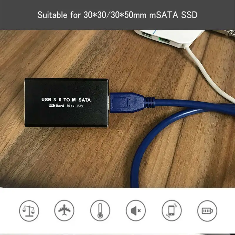 Корпус для жесткого диска Msata к адаптеру USB 3 0 SSD жесткий диск HDD коробка funda disco duro HD