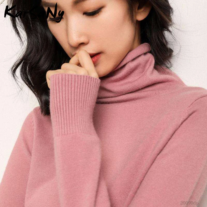 Winter Cashmere Sweater Women Wool Pullover Women's White Turtleneck Soft For Woman Sweaters | Женская одежда