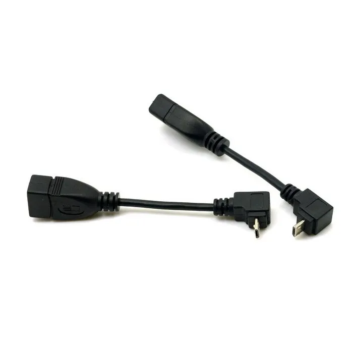LBSC 90 градусов вверх и вниз прямоугольный разъем Micro USB штекер к 2 0 гнездо OTG кабель
