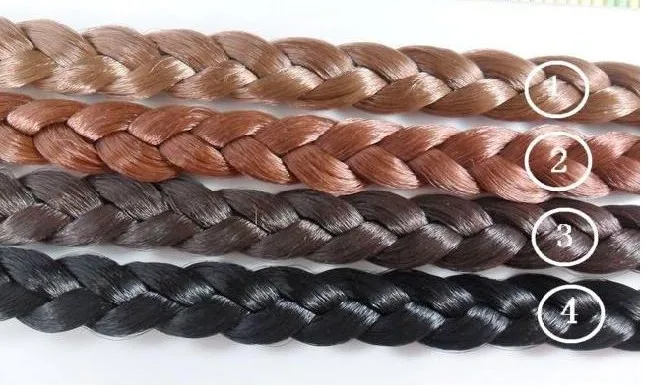 

1pcs/lot Free shipping women's Synthetic Hair Band Plait Elastic Bohemia Braids Hairband Headband A085