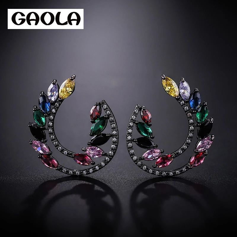 Женские серьги гвоздики GAOLA элегантные римские геометрической формы с