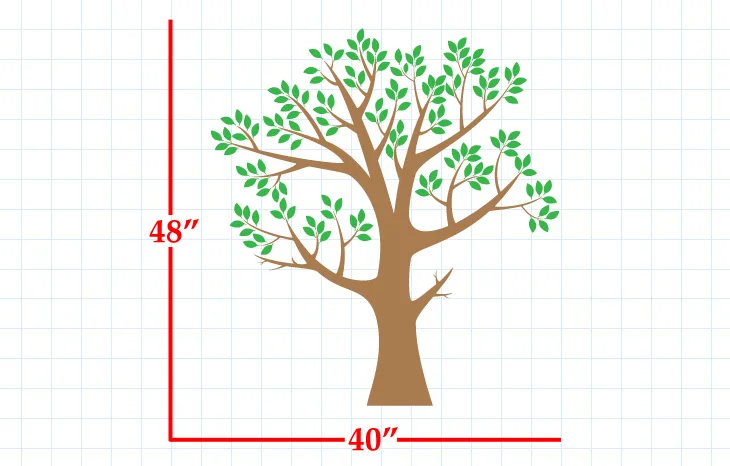 Детские дерево стены стикеры зеленые листья фон с белым деревом настенные