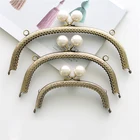 Милая металлическая сменная рамка с жемчужной головкой и застежкой для ручной работы, аксессуары для ручной работы KZ151324