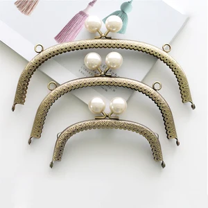 Милая металлическая сменная рамка с жемчужной головкой и застежкой для ручной работы, аксессуары для ручной работы KZ151324