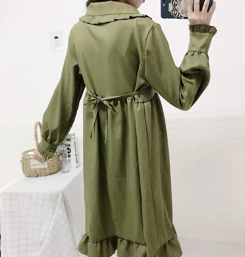 Винтаж листьев лотоса кружева наушники кукла воротник платье Для женщин платья