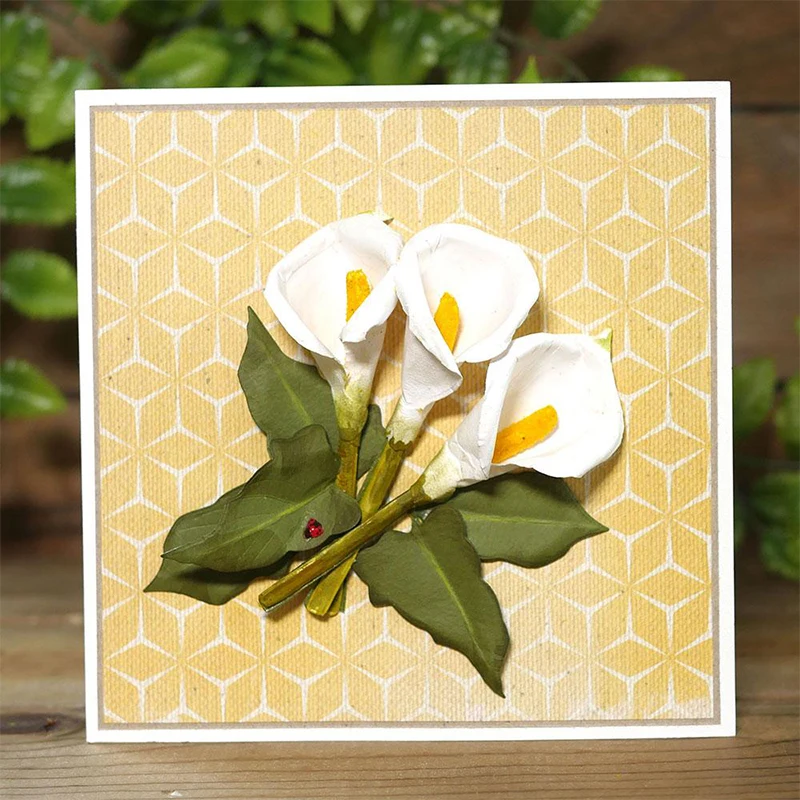 Садовый цветок лилии каллы металлические режущие штампы для скрапбукинга и