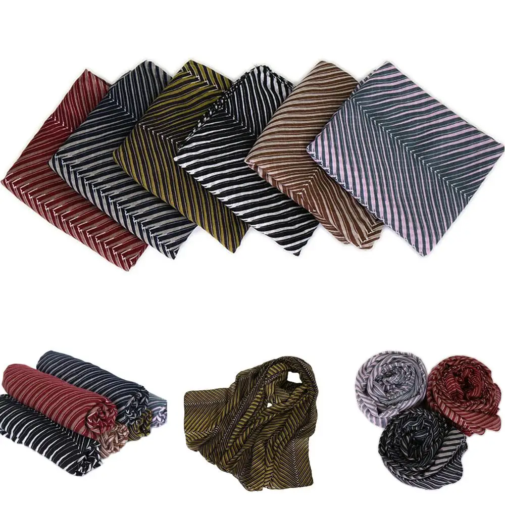 Новинка Женская полоска искусственный мусульманский хиджаб дышащая теплая