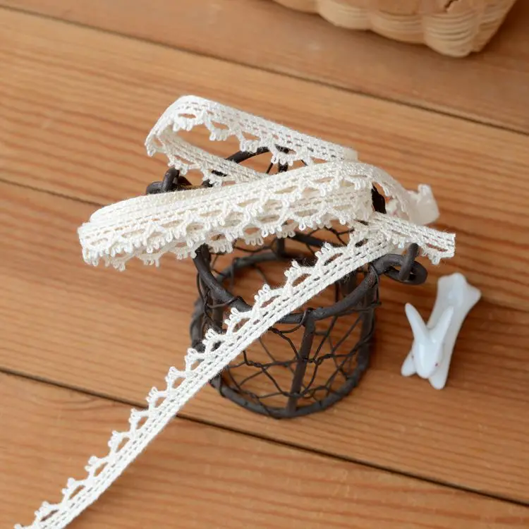 hot sale Lace accessories Beige teeth small cotton lace width 1cm h0302 | Дом и сад