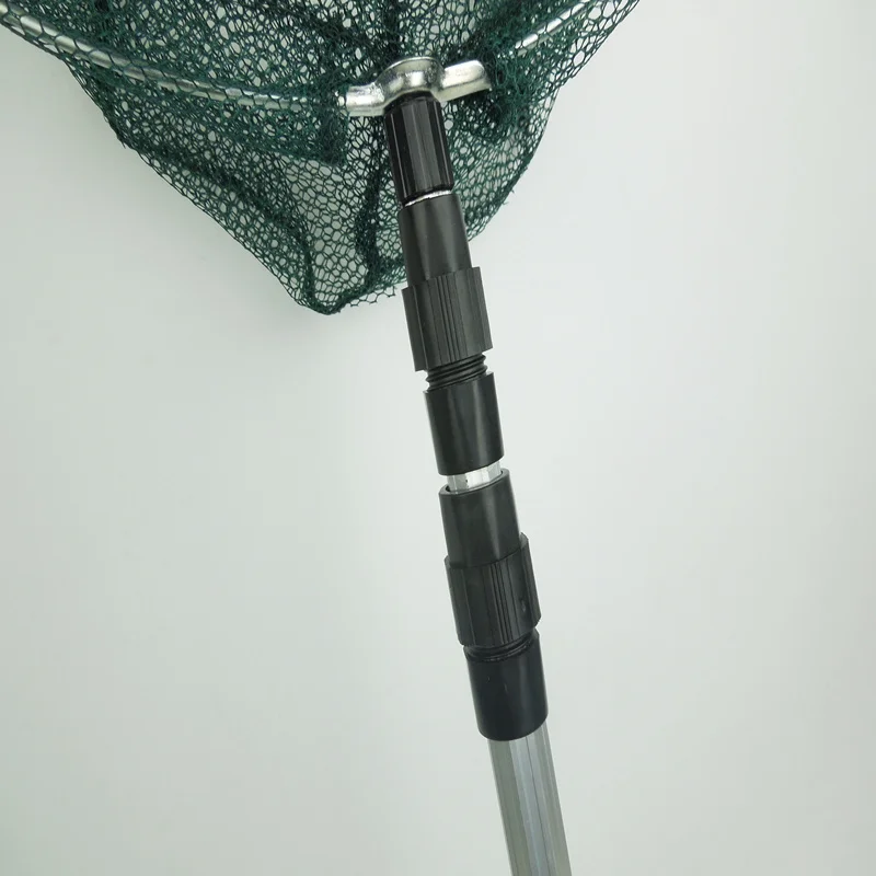 1.76 meter Fishing Dip Net portable fishing Brailer net Aluminium alloy Retractable handle ring diameter 38cm | Спорт и развлечения