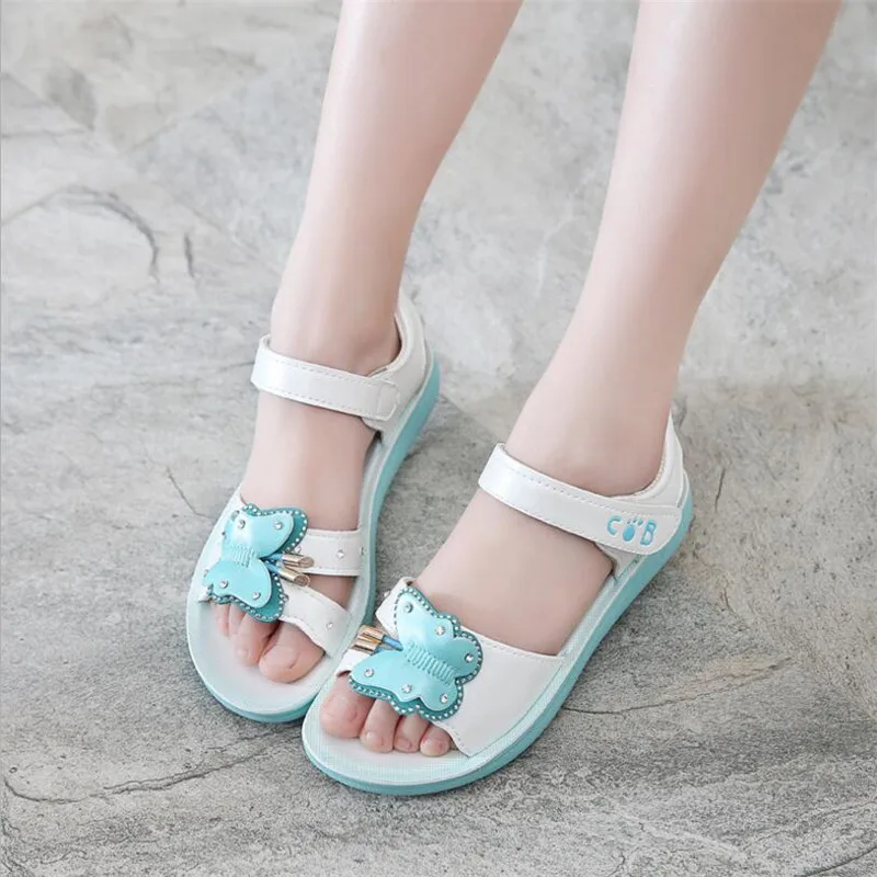 Детские сандалии с бантом бабочкой модные летние для девочек EU21 36 2019|children sandals|girls