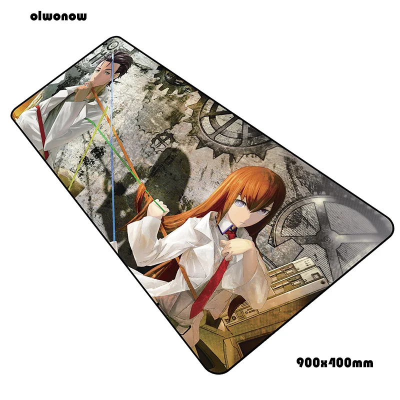 Steins Gate коврик для мыши Рождественские подарки 90x40 см ноутбук с алюминиевым корпусом коврик для мыши, игровой коврик для мыши с изображением большой лучший коврик для мыши от производителя стол для компьютера padmouse коврики