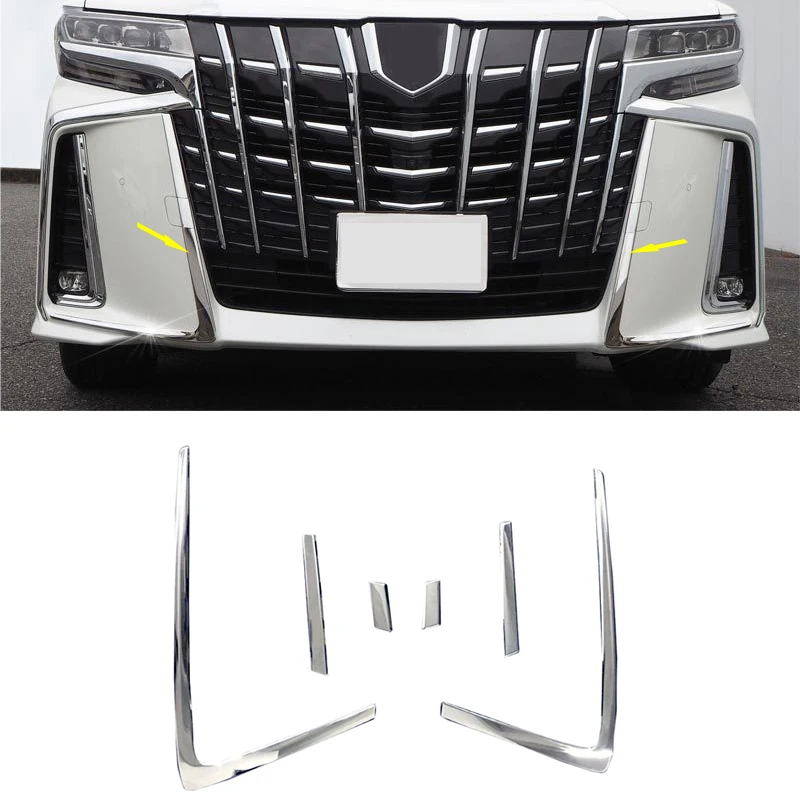 Внешний вид для Toyota Alphard AH30 2019 Sport Edition из нержавеющей стали передняя фара