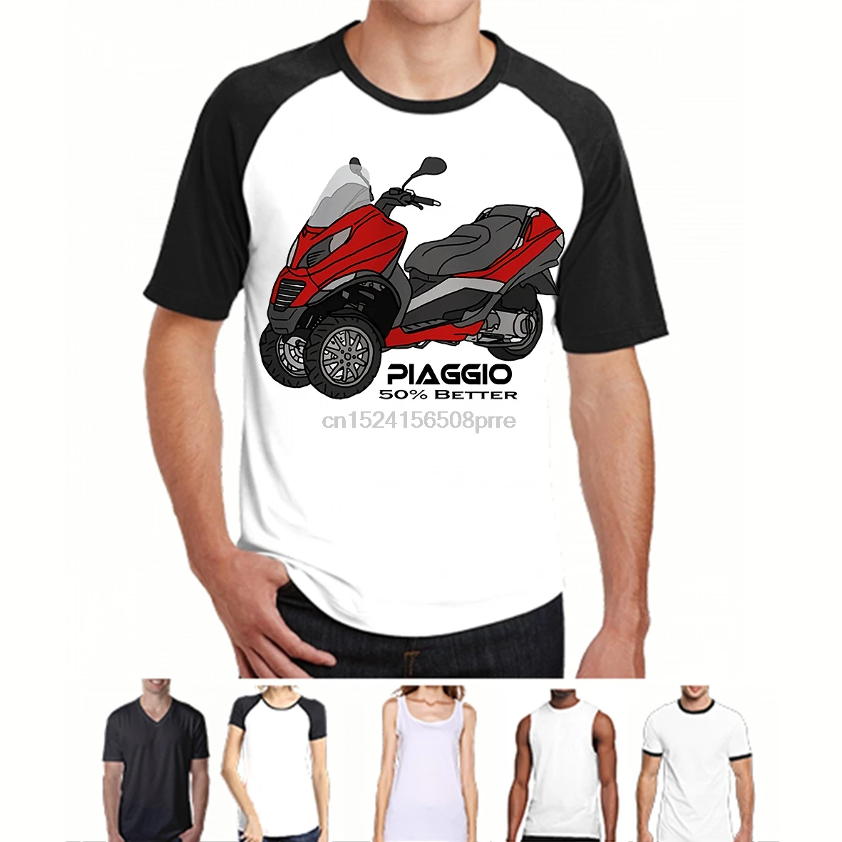 Piaggio Mp3 шрифт 1 белая футболка хлопковая Футболка для мужчин|Мужские футболки| |
