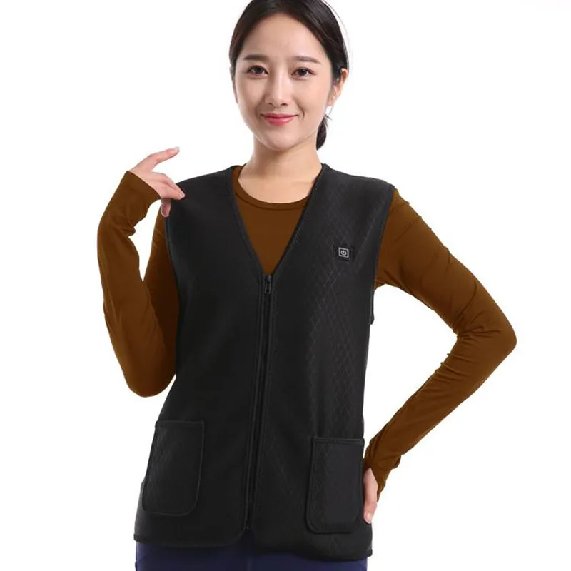 2019 Winter Men/Women Self-heart USB Charging Heating Vest Warmer Thermal Electric Jacket Clothes Coat Outdoor Ski Tops | Женская одежда