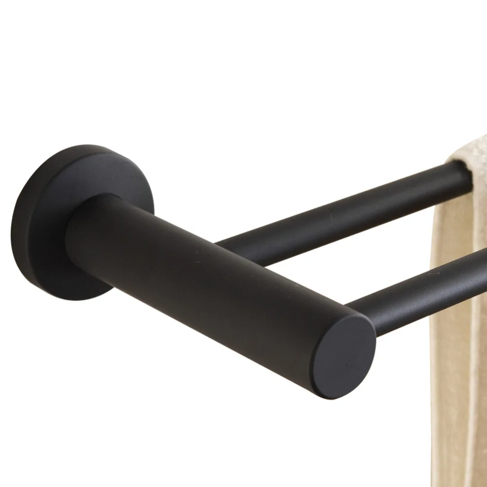 304 stainless steel towel rack towel bar soap dish blower rack toilet brush black bathroom hardware suite