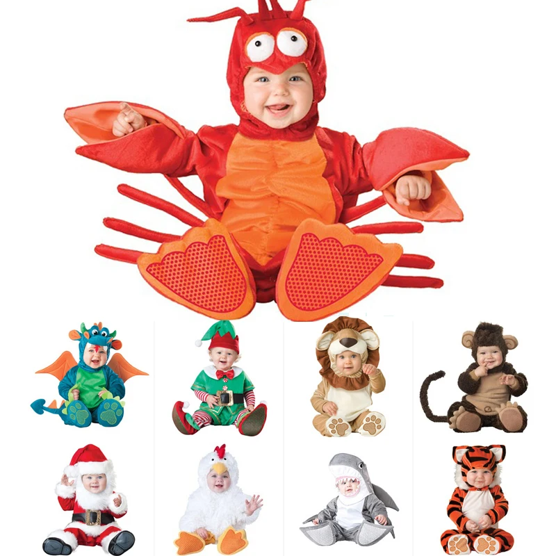 Рождественский костюм для мальчиков и девочек динозавра косплея Одежда