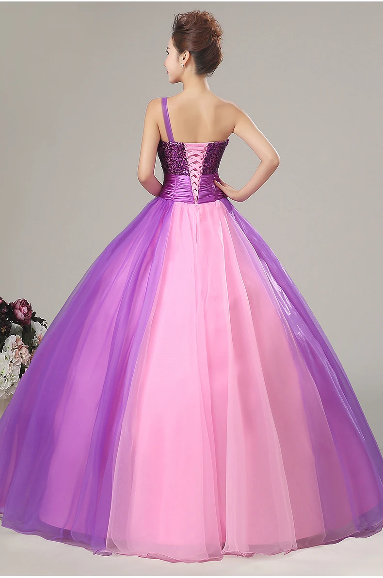 Vestidos Baratos Quinceanera, новинка, платье принцессы, бальное платье на одно плечо с цветочным рисунком, на заказ, плюс размер, платье для выпускного вечера