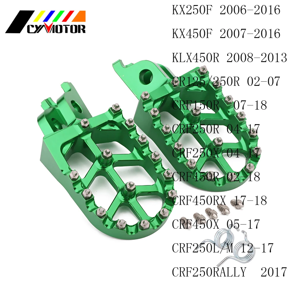 4 ЧПУ мотоцикл подножки мотоцикла подножек для KXF CRF CR TC TE TX FX YZ YZF WR WRF 85 125 150 250 426 450 с героями мультфильма «Холодное сердце», X FX L, M - Цвет: 4