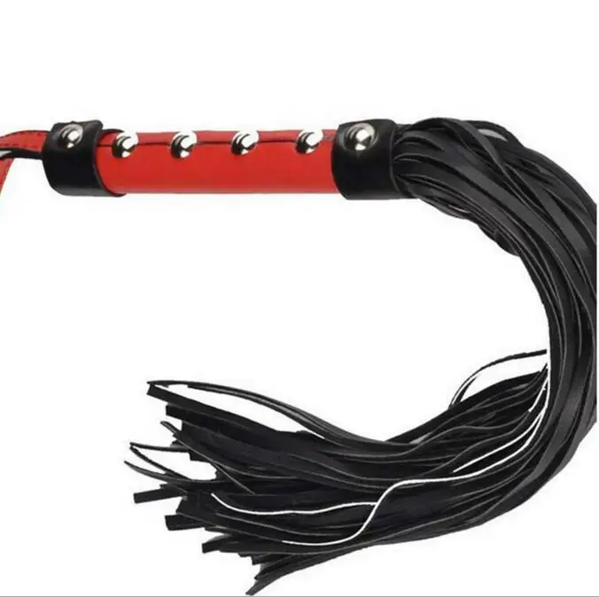 Эротические игрушки сексуальные Whip Черный Lash красной ручкой для взрослых игры