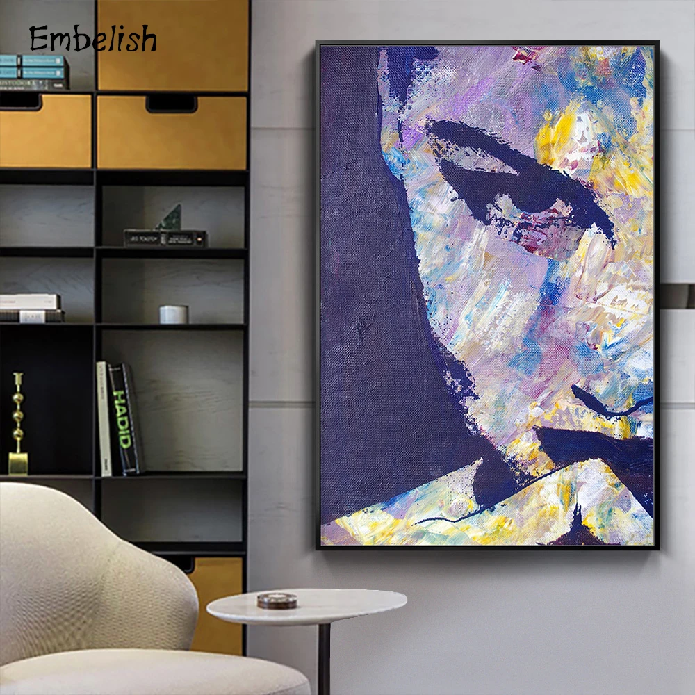 

Embelish 1 Pieces New Cool Women Face Large Wall Art Posters For Living Room Home Decor HD Canvas Painting Home Decor Pictures