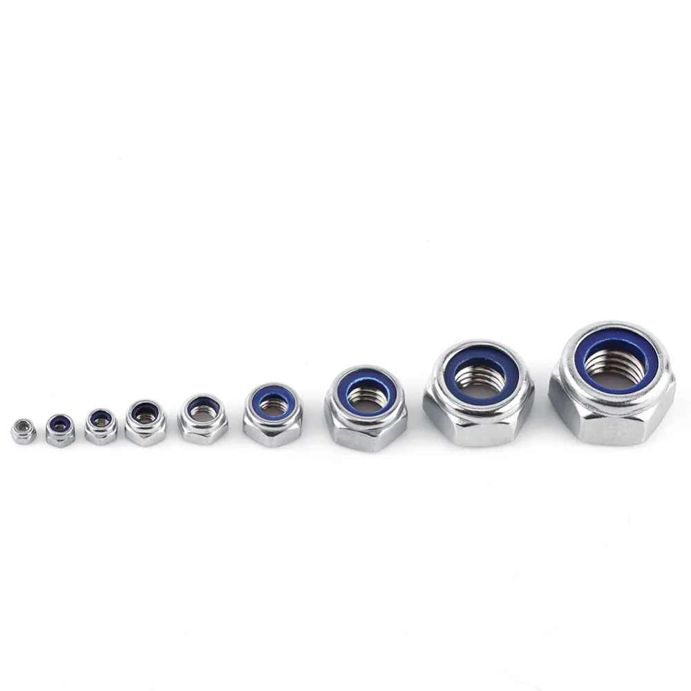 Новые 100 шт./лот M2 M12 гайки из нержавеющей стали Locknut SS304 самозакрывающиеся