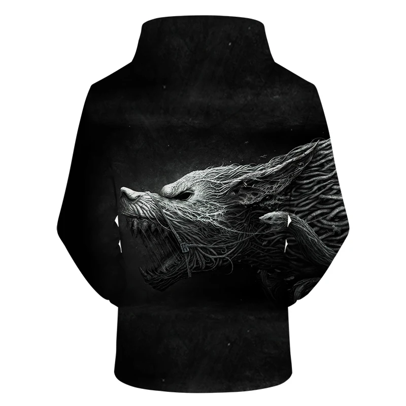 Ying and Yang Wolf толстовки уличная Толстовка Повседневная Толстовка мужская 3D пуловер Harajuku спортивный костюм мужской хип-хоп Прямая поставка ZOOTOPBEAR