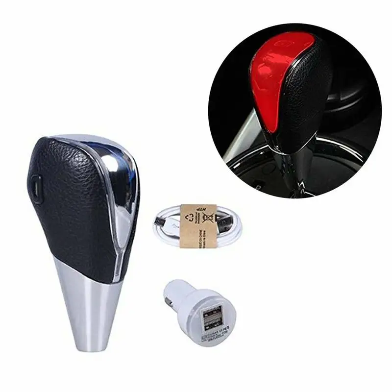 

Black Leather LED Touch Activated Shift Knob for Toyota/ Scion Honda /Acura Nissan/ Mazda Lexus (Red)