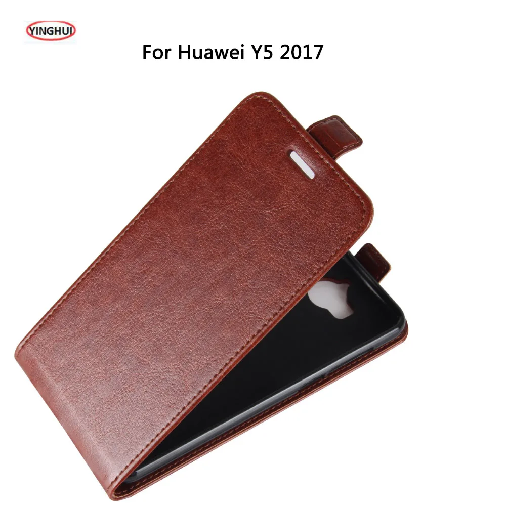 YINGHUI для Huawei Y5 2017 роскошный кожаный чехол с откидной крышкой аксессуары телефона