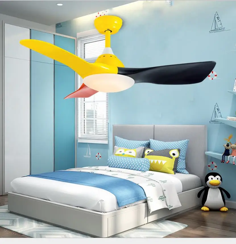 Потолочный светодиодный вентилятор 42 дюйма креативный цветной светильник в