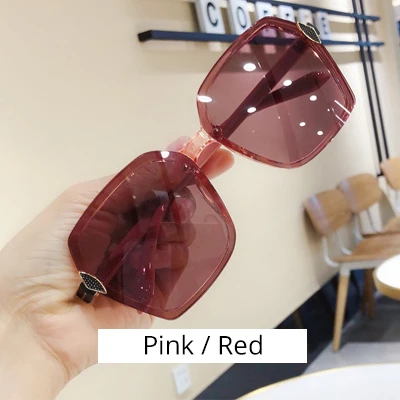 Pink - Red Ralferty, корейский стиль, солнцезащитные очки для женщин, квадратная оправа, солнцезащитные очки для женщин, роскошные, для девушек, оттенки, черные очки, lunette soleil M8116 - Цвет линз: Pink - Red