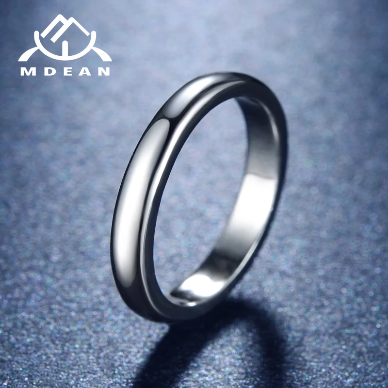 Кольцо MDEAN круглое из белого золота для женщин ювелирное изделие с прозрачным
