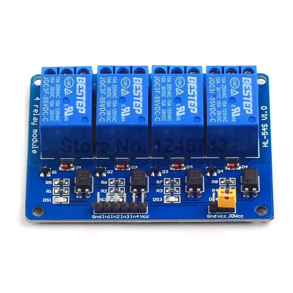 Синий 4 Канальный Релейный Модуль 5 в выход канальный модуль для Arduino|channel relay|channel 5v