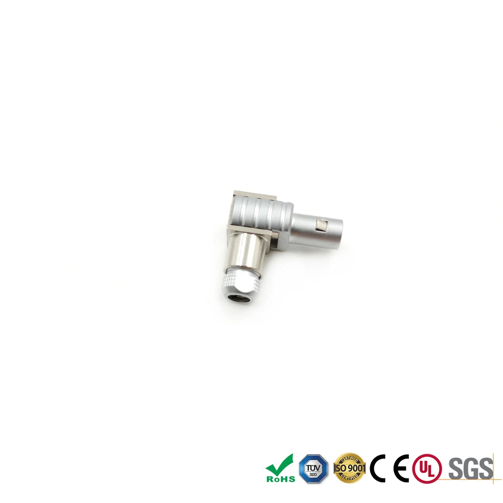 Прямоугольный коаксиальный угловой разъем 00S FLA FLA.00.250 радиочастотный круглый вытяжной металлический