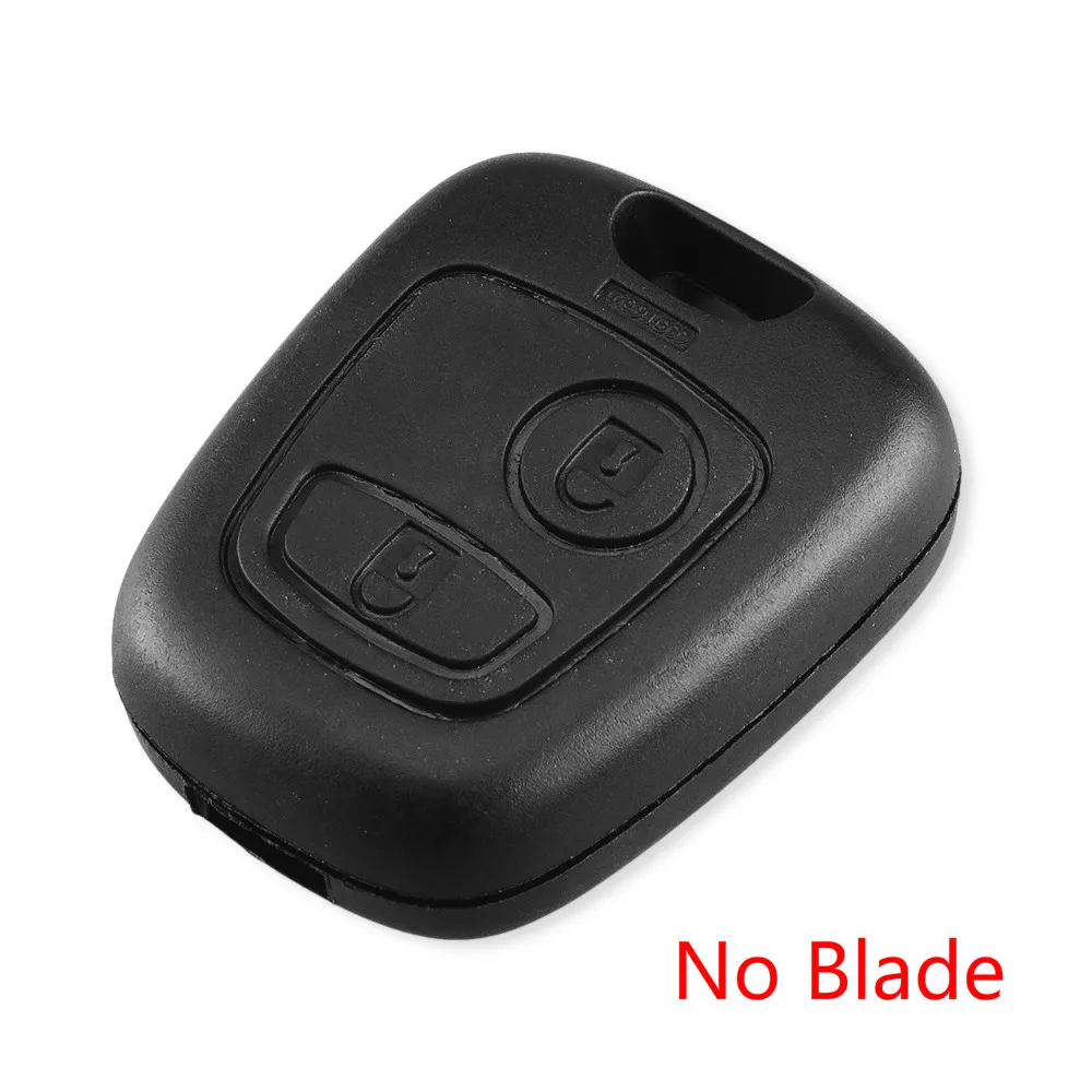 No Blade KEYYOU 2 кнопочный ключ автомобиля чехол Брелок дистанционного управления для Citroen, C1 C2 C3 C4 XSARA Picasso для peugeot 307 107 207 407 - Цвет: No Blade