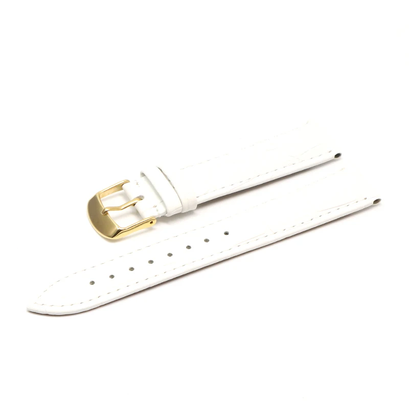 white G 12 14 16 18 19 20 21 22 24 мм ремешок из натуральной кожи роскошный ремешок для часов ремень наручные часы Дамский ремешок красный черный белый - Цвет ремешка: white G