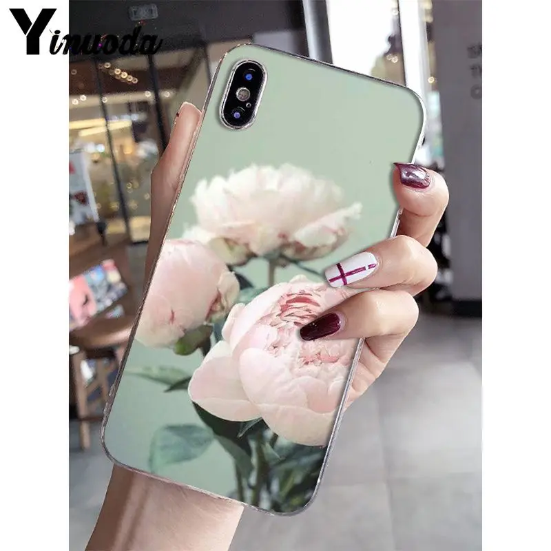 A6 Yinuoda розовый цветок пион на вазе узор ТПУ мягкий чехол для телефона для Apple iPhone 8 7 6 6S Plus X XS MAX 5 5S SE XR чехол - Цвет: A6