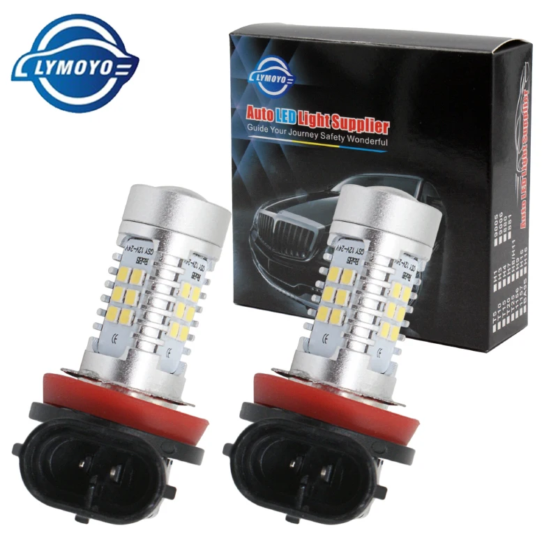 

LYMOYO Автомобильный светодиодный H8 H11 9005 HB3 9006 HB4 светодиодный 2835 21SMD Противотуманные фары Дневные ходовые светильник ни Противотуманные фары ...
