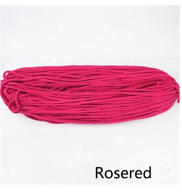 Rosered 80 метров 7 мм 8 делений круглый хлопок шнур декоративная веревка витой хлопчатобумажный Канат Плетеный шнурок веревки DIY Домашний текстиль ремесло - Цвет: Rosered