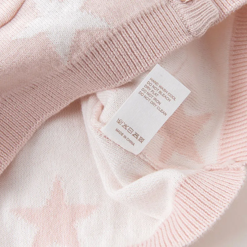 DBK0786 dave bella autumn kids girls 100% cotton knitted Sweater children stars printing Cardigan tops | Детская одежда и обувь