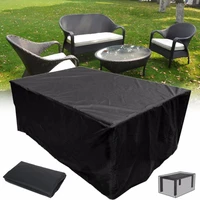 new black outdoor garden patio furniture covers shelter sun protection cover canopy dustproof cloth table protect bag textiles