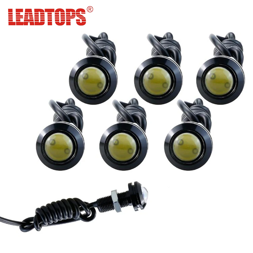 LEADTOPS 6 шт. орлиный глаз светильник 18/23 мм светодиодный DRL дневные ходовые огни s для