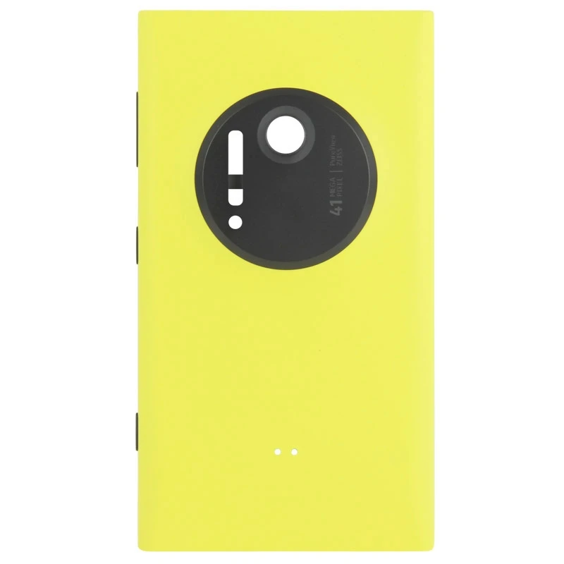 Цвет: желтый Однотонная пластиковая оригинальная задняя крышка для Nokia Lumia 1020 - Цвет: Цвет: желтый
