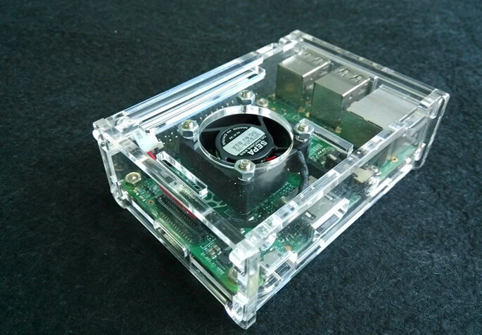 Raspberry Pi 3 model B acrylic Case transparent Shell Cover with Cooler Fan Also Compatible pi 2 | Компьютеры и офис