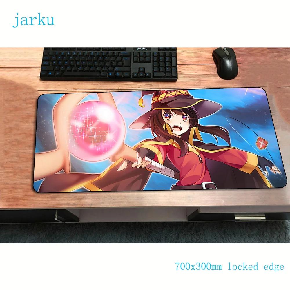 Megumin коврик для мыши 700x300x3 мм компьютерная мышь игровой мат красивый геймпад геймер подарок игровой коврик для мыши офисный коврик для мыши