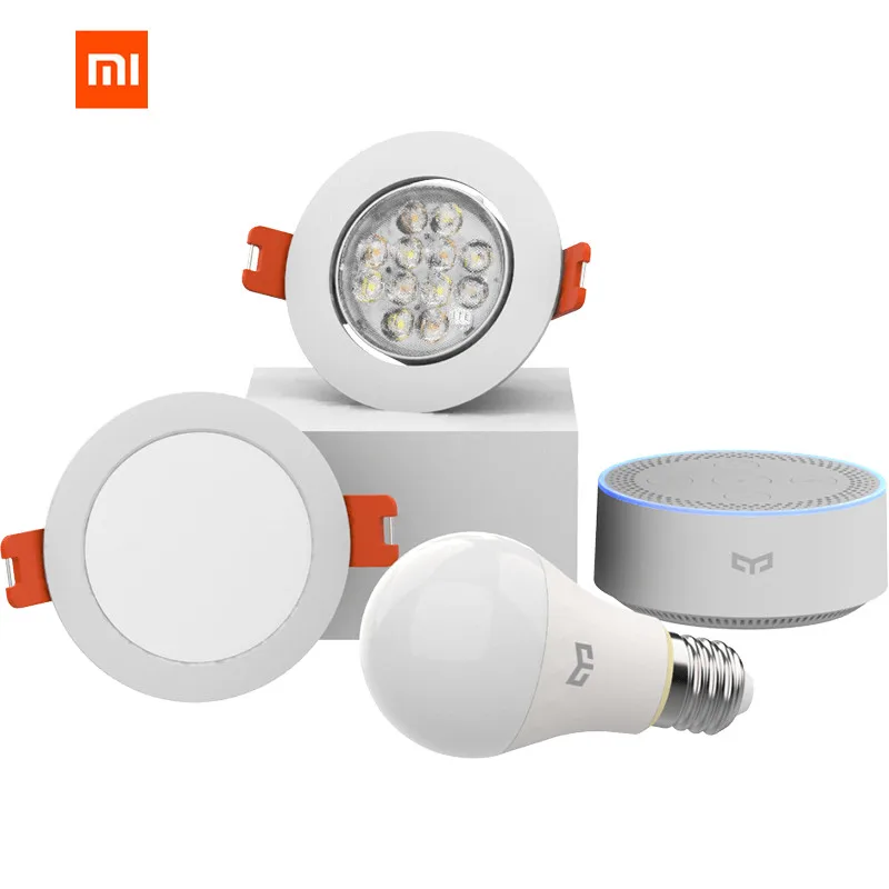 Xiaomi mijia yee светильник bluetooth сетчатая версия умный светильник лампа и светильник вниз, Точечный светильник рабочий yee светильник шлюз новейший сетчатый выпуск