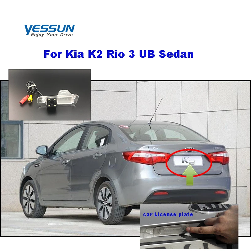 Yessun камера заднего вида для KIA Rio 3 UB Sedan 2008 2017 Kia K2 RIO 2 JB 2007 2016 ночного видения|Камеры