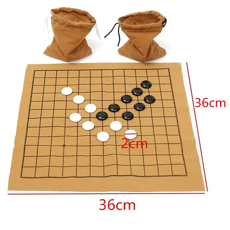 Hot Sale Fun Family Game Gobang Chess Set Suede Leather Sheet Board Children Educational Entertainment Toy | Спорт и развлечения