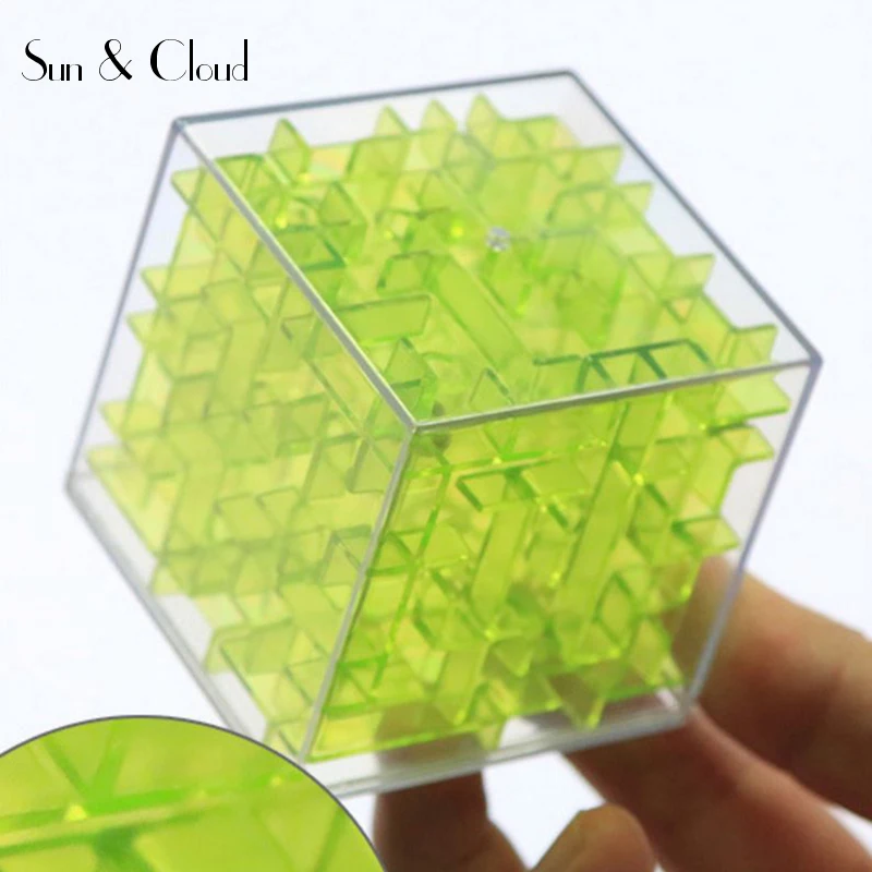 High Quality Transparent 6cm 4 Colors Maze Magic Cube Cubos Early Childhood Educational Intelligence Gift Magique Adult Kids Toy | Игрушки и
