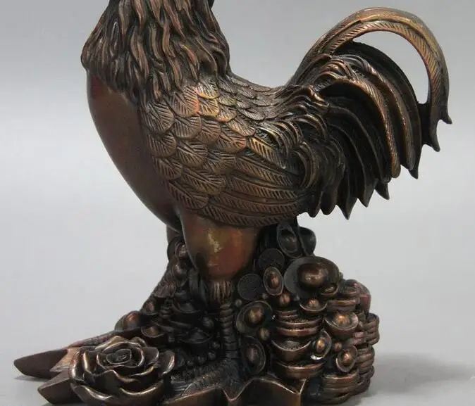 12 &quotКитай Бронзовая скульптура Резные Сейшельская юаней Bao цветок Feng Shui